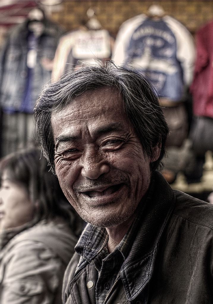 Portrait, Old Man, Tsukiji, Japon, Hat
