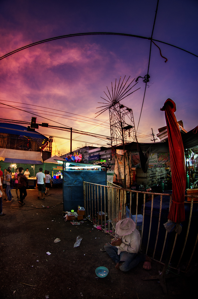 Evening, Thailand, Clouds, Sunset, Sukhothai - Kamphaeng Phet, André Alessio, Graphylight, Portraits of Thailand