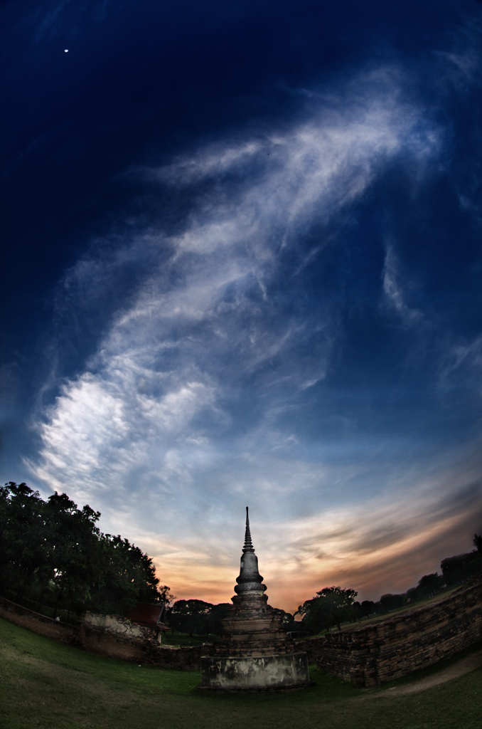 Coucher de soleil, Ayutthaya