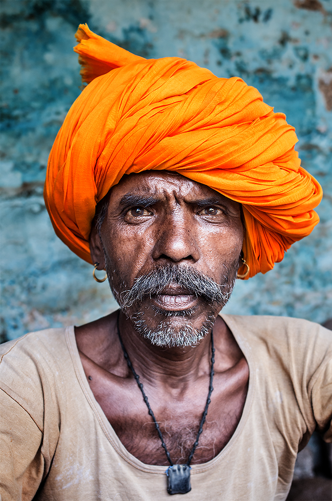 Man in orange turban