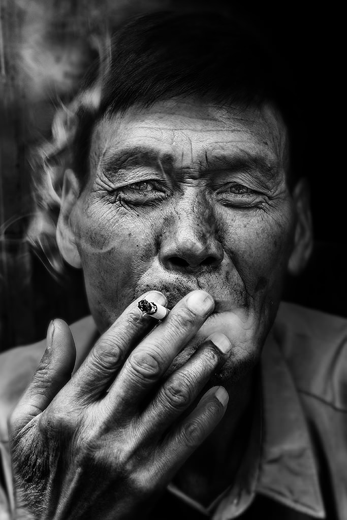 Ancient, Soldier, Smoking, Wase, Yunnan, Série Noire, André Alessio