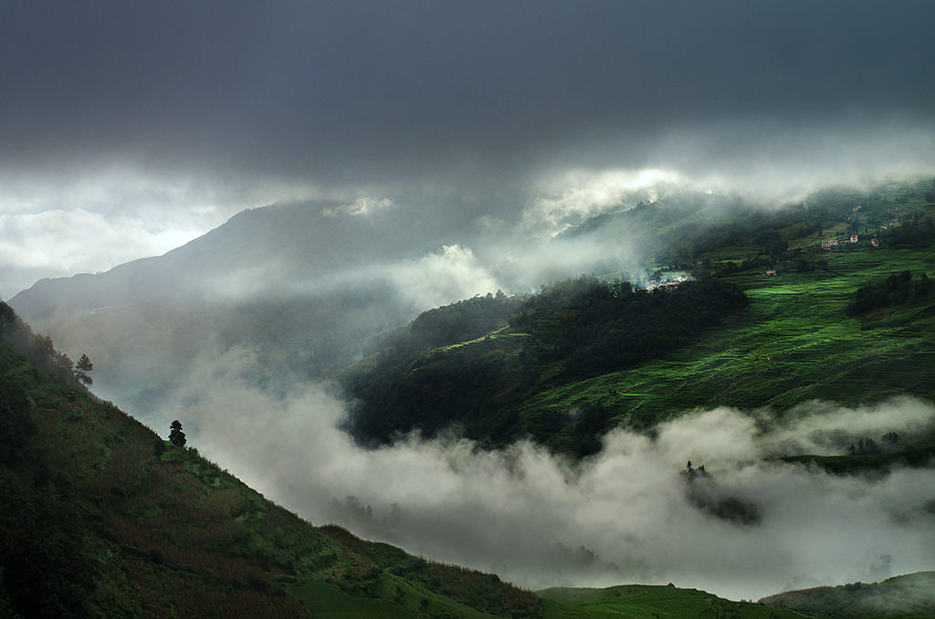 Clouds, Brumes, Rice fields, Yuanyang