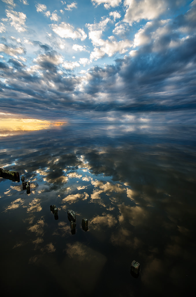 Reflections, Longue Exposure, Clouds, Sky, Sunset