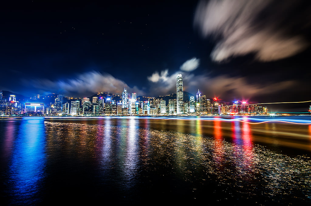 Pier, Hong Kong, Harbour, Night, Long Exposure