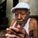 Cigar smoker in Havana