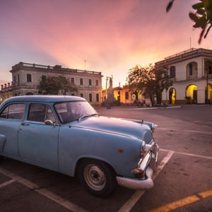 Viva Cuba Libre, André Alessio, Graphylight, Remedios, Sunset, Old, Car