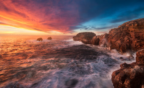 André Alessio, Portugal, Graphylight, Sunset, Alentejano, Sea, Clouds, sunset