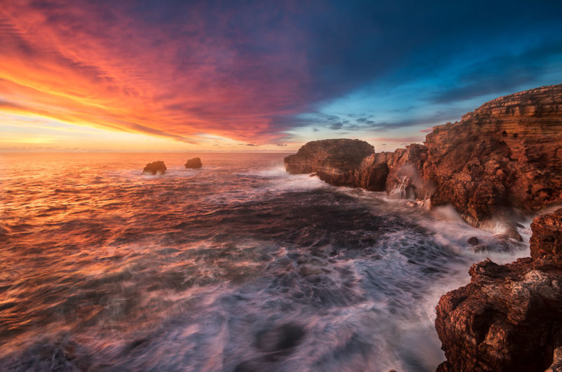 André Alessio, Portugal, Graphylight, Sunset, Alentejano, Sea, Clouds, sunset