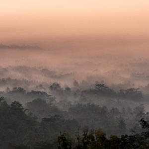 Borobudur, sunrise, Clouds, Nurages, André Alessio