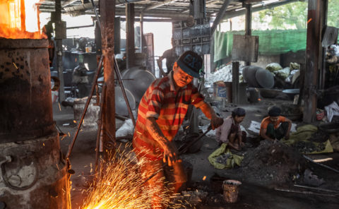 Work in a foundry